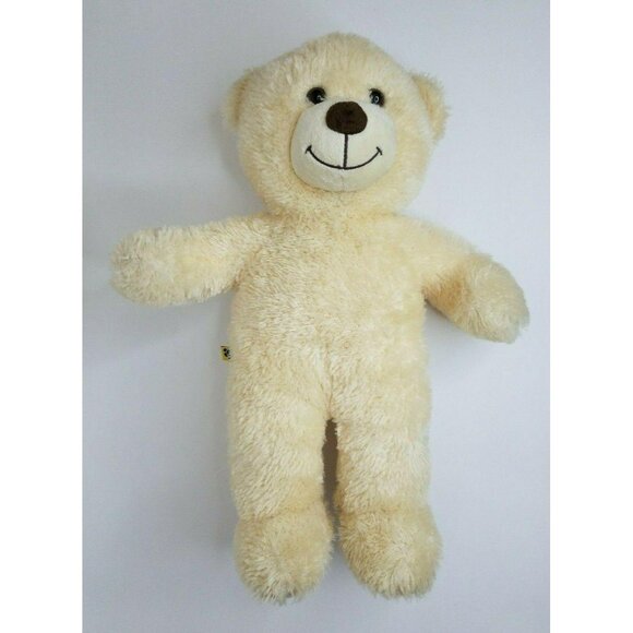 Build A Bear Teddy Bear Plush Cream Smiling 2010 15" Stuffed Animal Toy BAB Work - Picture 3 of 6